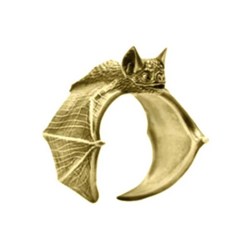 1 Piece Women and Men Vintage Animal Bat Open Adjustable Ring Halloween Personality Wing RingXJ250219