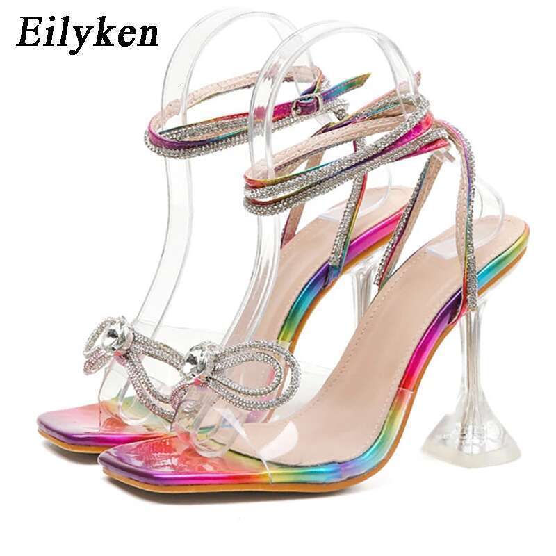 New Design Sexy White String Bead High Heels Women Sandals Summer Gladiator Party Dress Buckles Pumps Shoes Size 35-42
