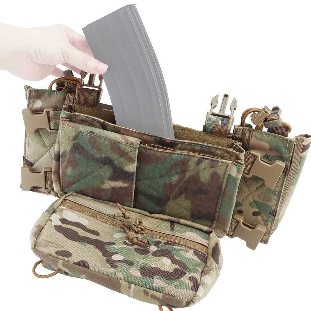 MK4 Micro Tactical Chest Rig YKK Zipper 500D Nylon 5.56mm RifLE Magazine Pouch for Airsoft HarnESS Chest RigXJ250219