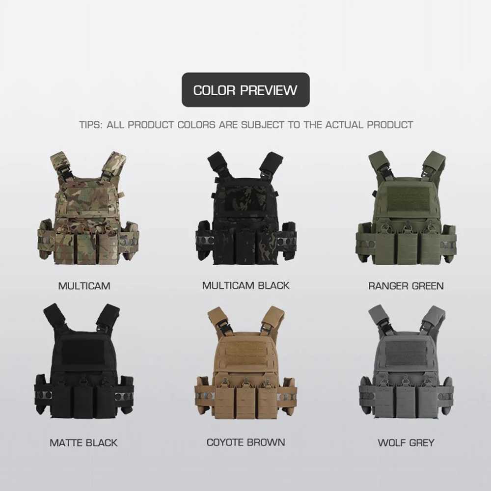 Tactical Vest Ferro Plate Carrier V5 FCPC Militar Hunting Airsoft Vest Body Armor Portable MOLLE Systems Triple Magazine PouchXJ250219