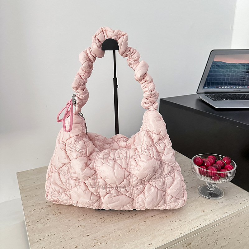 New Korean version CAHMLO pleated 2025 Thai fashion niche cloud casual versatile shoulder bag #swissmilitary