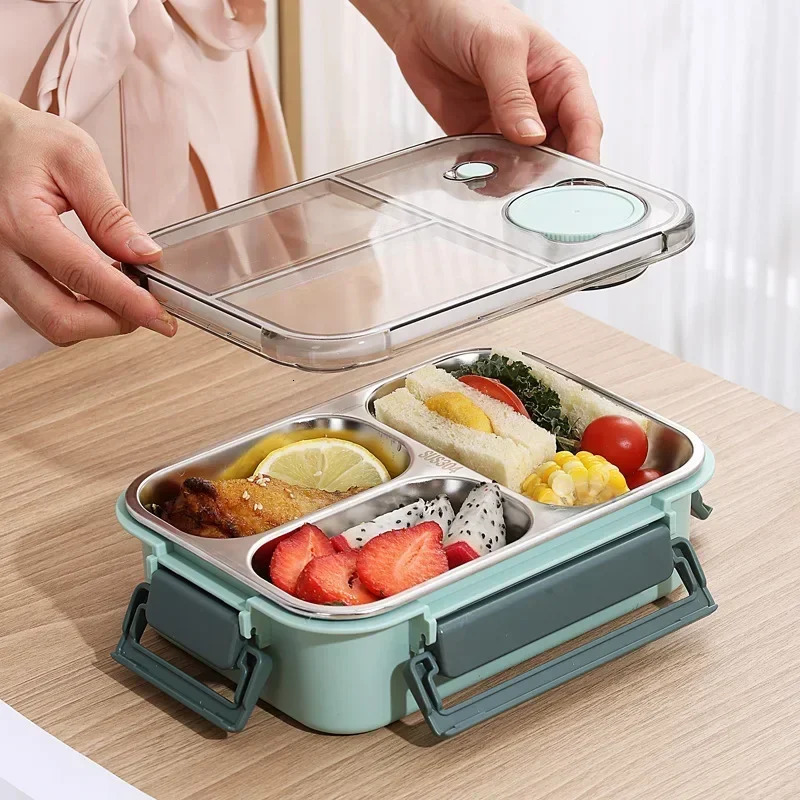 850ml Portable Lunch Boxes for Children Adults Thermo Soup Bento Box Stainless Steel Insulated Heating Food Storage Container 250219