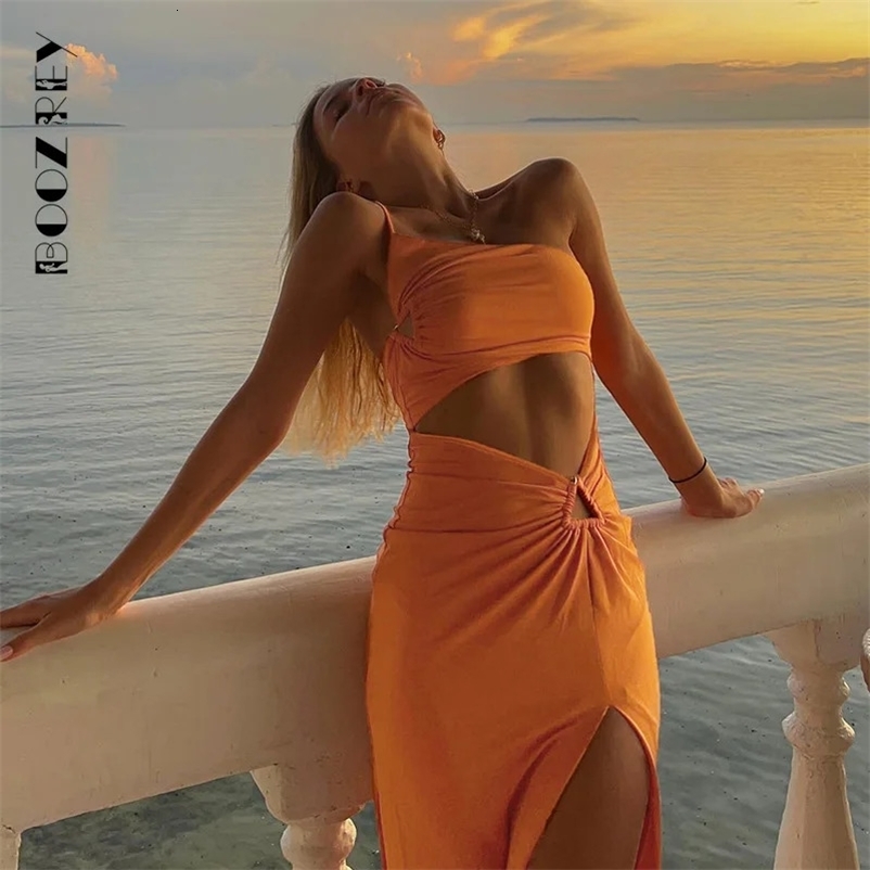 BoozRey Solid Out Midi Sexy Bodycon Dress Women Sleeveless Backless Summer Casual Party Dresses Beach Club Holiday 250218