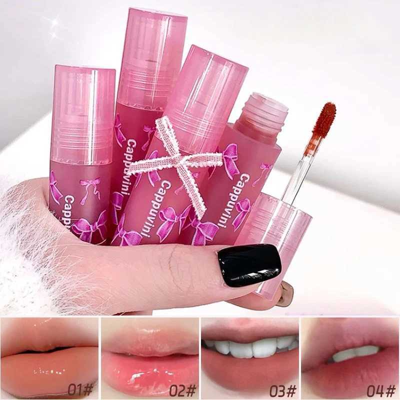 Cappuvini Butterfly Lip Gloss - Mirror Glossy Velvet Matte Finish Long-Lasting Plumping Effect Youthful LookW250219