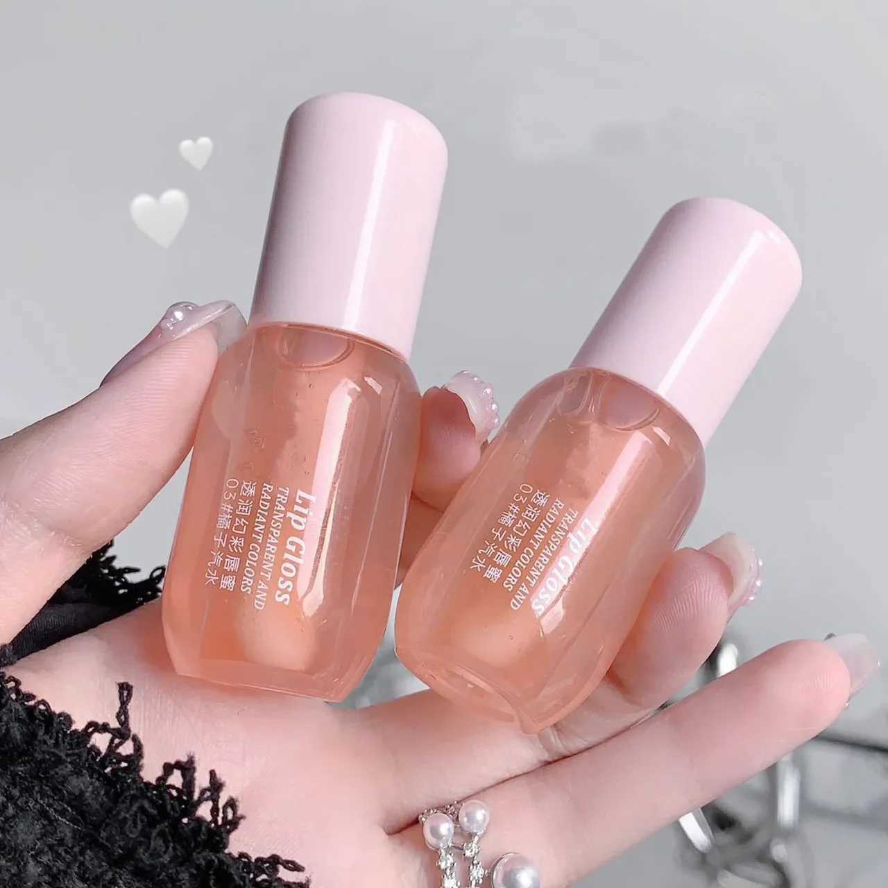 Fruit Crystal Jelly Lip Oil Hydrating Transparent Glass Lip Gloss Plumping Clear Lip Plumper Serum Lips Care Makeup CosmeticsW250219