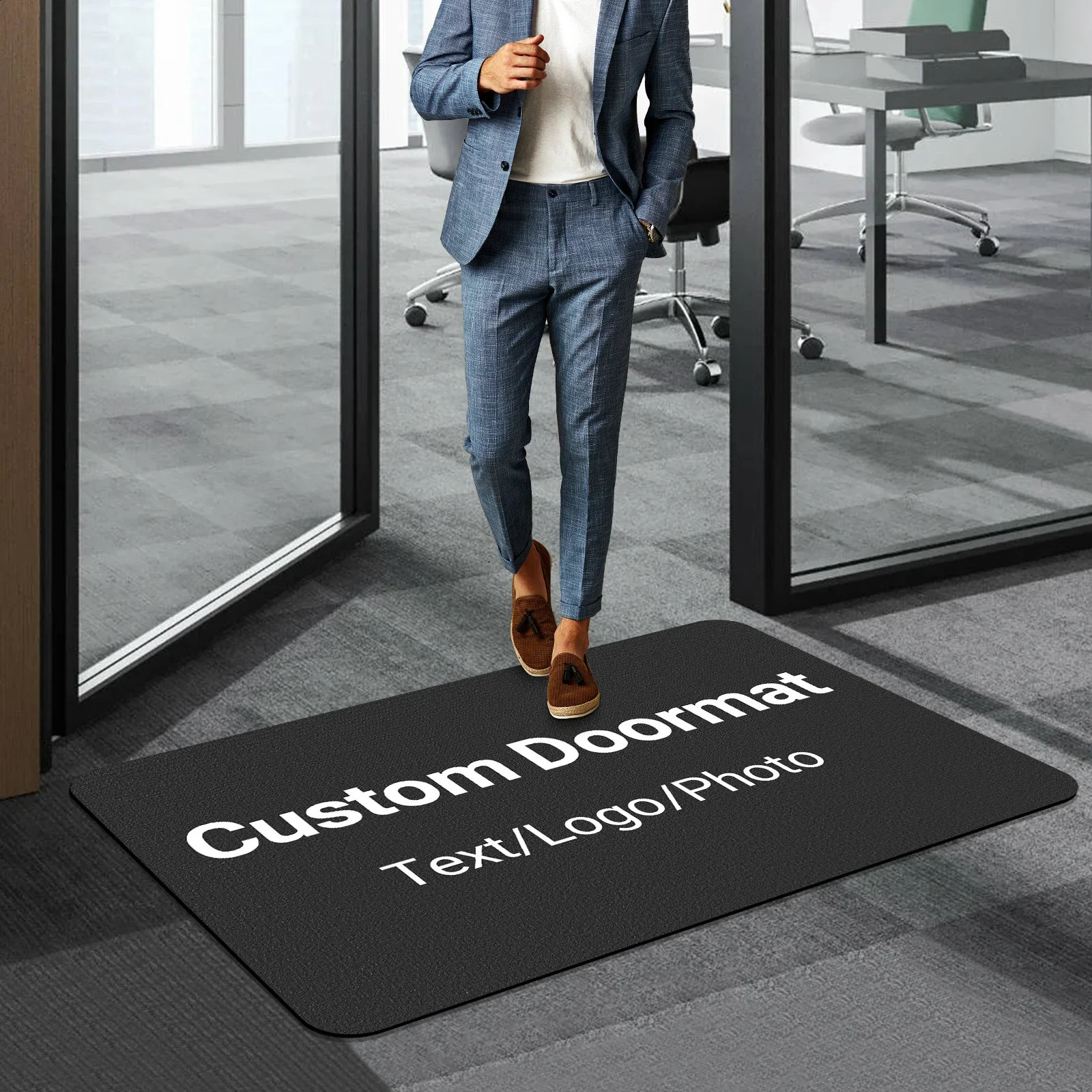 Custom Your n Floor Personalized DoorMats Outdoor Customized Printed Office Entrance Rug Business Carpet Footpad 250219