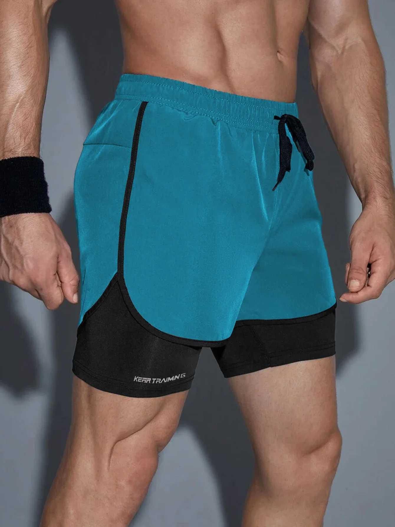 Mens Sportswear 2 In Lightweight Training Shorts Male Clothes For Gym Workout Yoga W250219