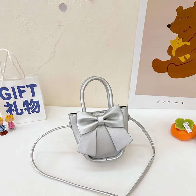 Ddmyshoesvip Children Bow Knot Shoulder PU Leather Messenger Bag Girls Single Strap Crossbody Handbag Purse Small Cute Backpack