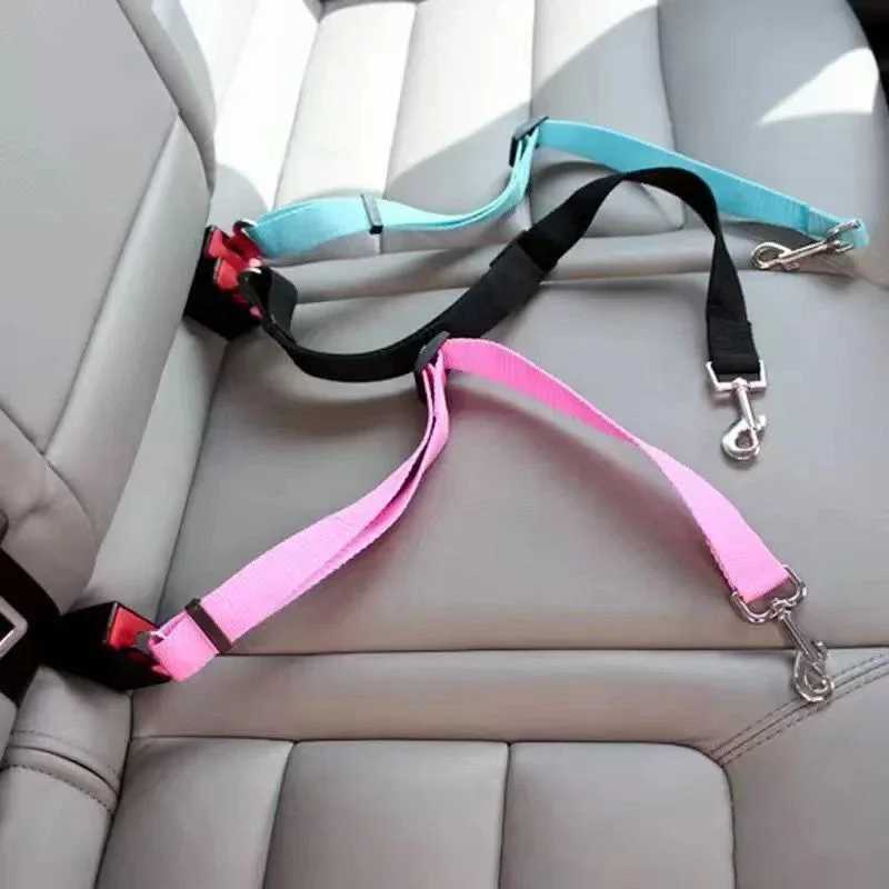 Dog Car Seat Belt Safety Protector Travel Pets Accessories Dog Leash Collar Breakaway Solid Car Harness Pet Car Seat BeltsXJ250218