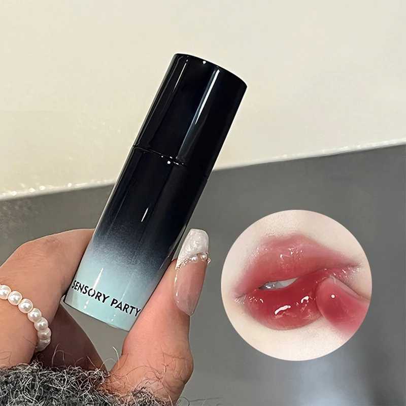 Sexy Red Mirror Lip Glaze Water Light Liquid Lipstick Moisturizing Non-stick Cup Highly Pigmented Peach Lip Tint Makeup CosmeticW250219