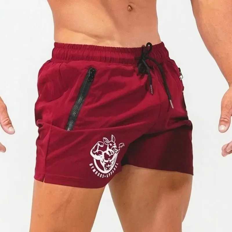 Mens Sports Shorts Gym Workout Running Shorts Summer Training jogger Woven shorts men Quick dry zipper pocket Fitness Sweatpants W250219