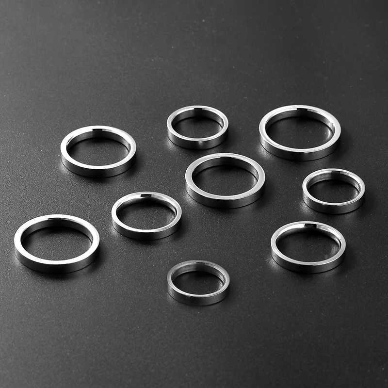 3mm steel color super thin slim titanium steel ring men and women ring scratch resistance tungsten steel ring factory directXJ250219