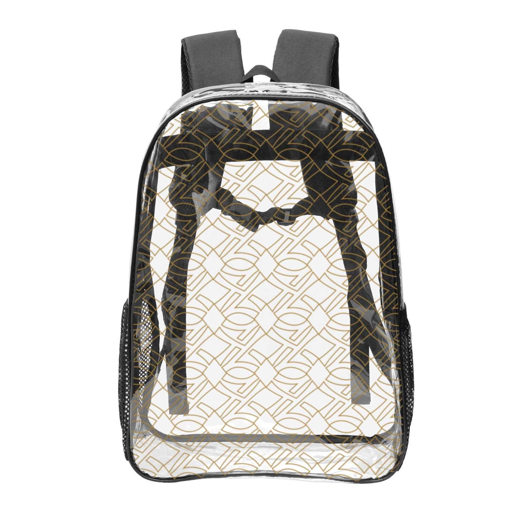 NXY backpack NXY Transparent Backpack Casual Zipper Waterproof Clear Backpack School Bag Visible PVC Backpack Travel Bag