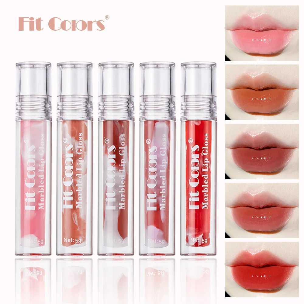 Fit Colors Marbling Mirror 5 Color Lip Glaze natural Hydrating Moisturizing Nourishing easy color Lip MaskW250219