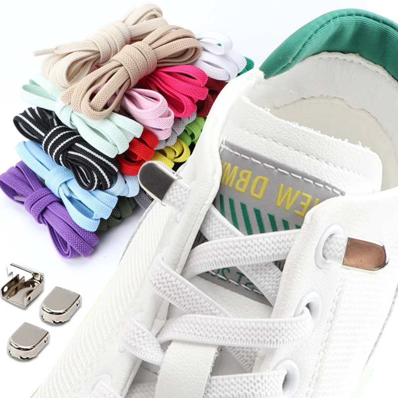 No Tie Elastic Shoe Laces One Size Fits All Adult and Kids Shoes Shoelaces for Sneakers Shoelace Tieless Flat Expand Shoestrings 250219