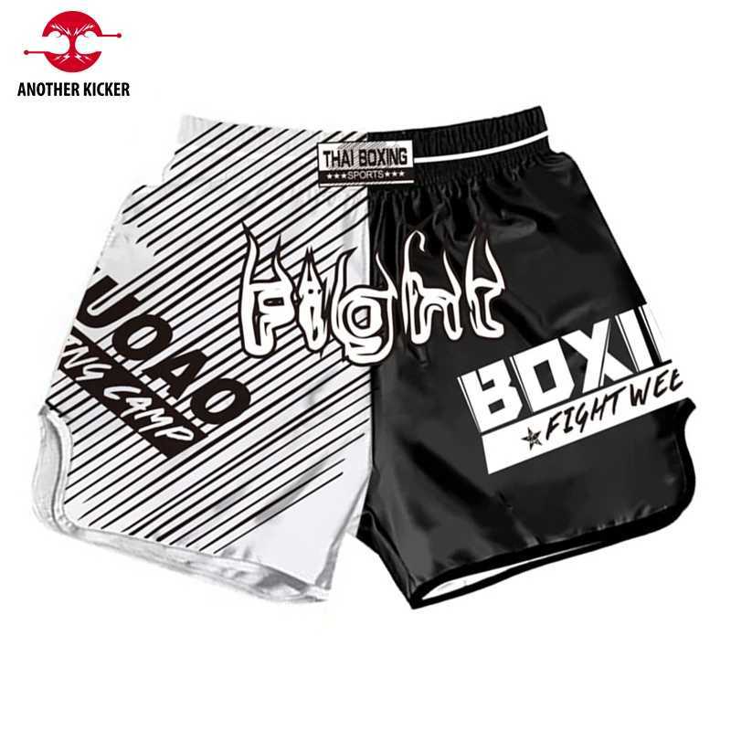 Bo Satin Muay Thai Shorts Men Women Child Boy Girl Quick Dry Sanda Sparring Grappg Cage Fighting Kickbo Pants W250219