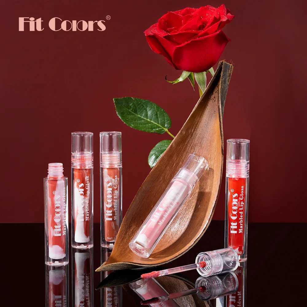 Fit Colors Marbling Mirror 5 Color Lip Glaze natural Hydrating Moisturizing Nourishing easy color Lip MaskW250219