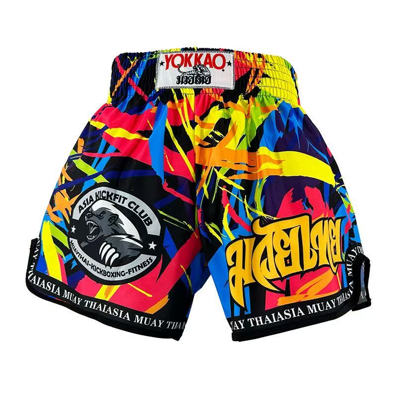 Thai boxing pants quick dry sports breathable basketball quarter pants printed American casual shorts