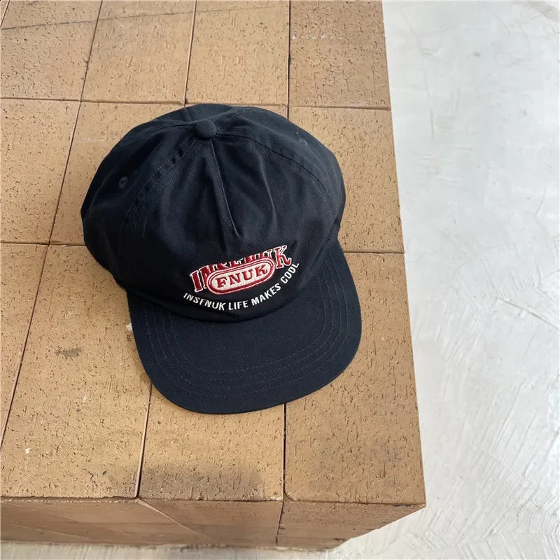 Niche Contrast Color Flat Eaves Cap Female Summer Peaked Cap Korean Style Retro Easy Matching Hip Hop Baseball Cap Couple 250217
