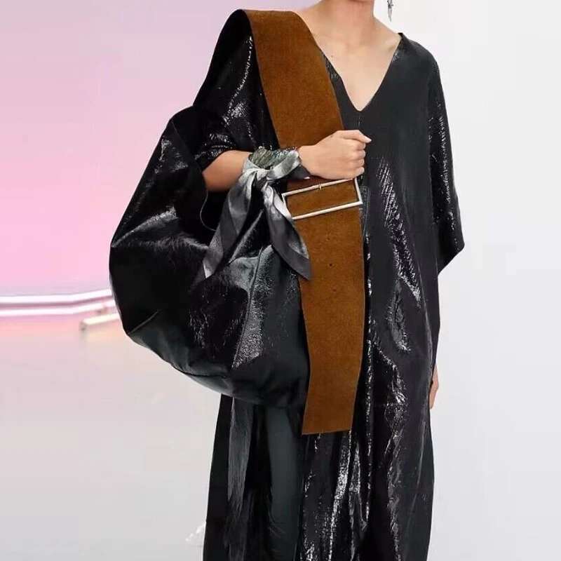 Personality Wide Shoulder Straps Tote Bags For Women Designer Handbags And Purses 2023 New In Large Capacity Crossbody