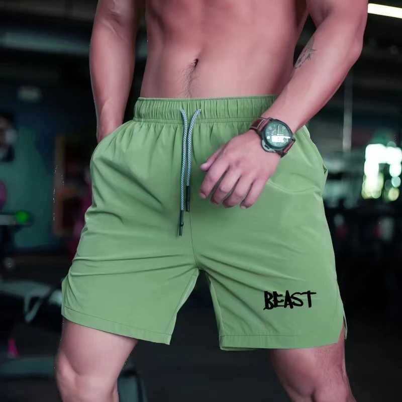 Men's Shorts New 2024 Men Fashion Polyester Shorts Hot Summer Style Shorts Mens Pure Color Shorts Beach Shorts GYM Mens Trousers z250219