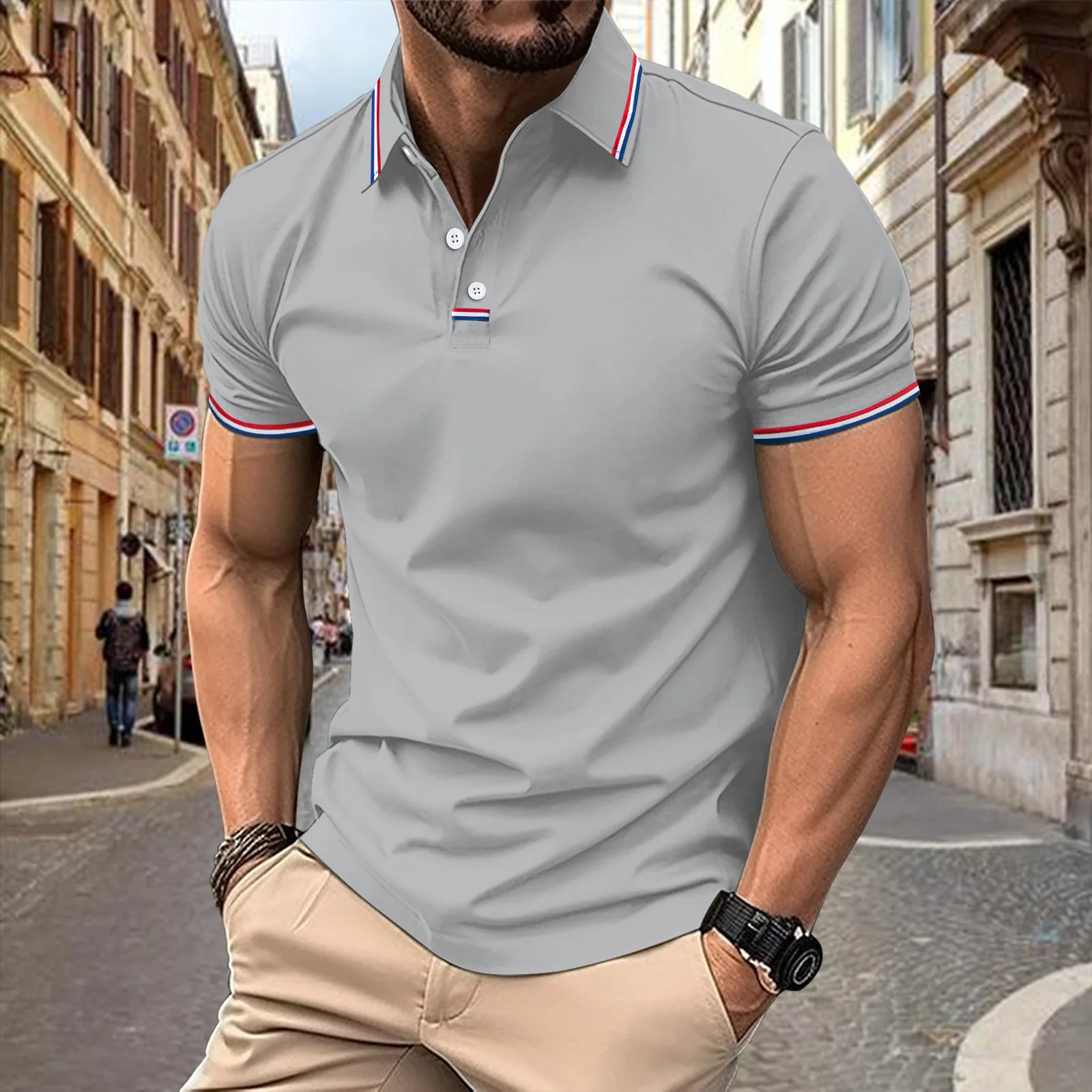 Outdoor Summer -selling Men Comfortable Breathable Quick Drying Shirt T-shirt POLO Travel Business Fashion Sports 250218