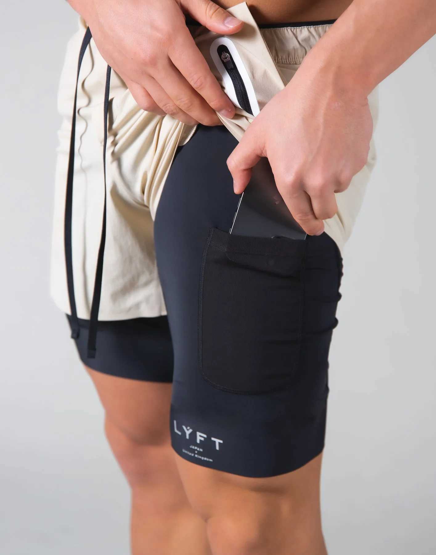 Men's Shorts Zipper Pocket Shorts Men 2 in 1 Sports Shorts Running Jogging Short Pants Fitness Training Quick Dry Mens Gym Summer Men Shorts z250