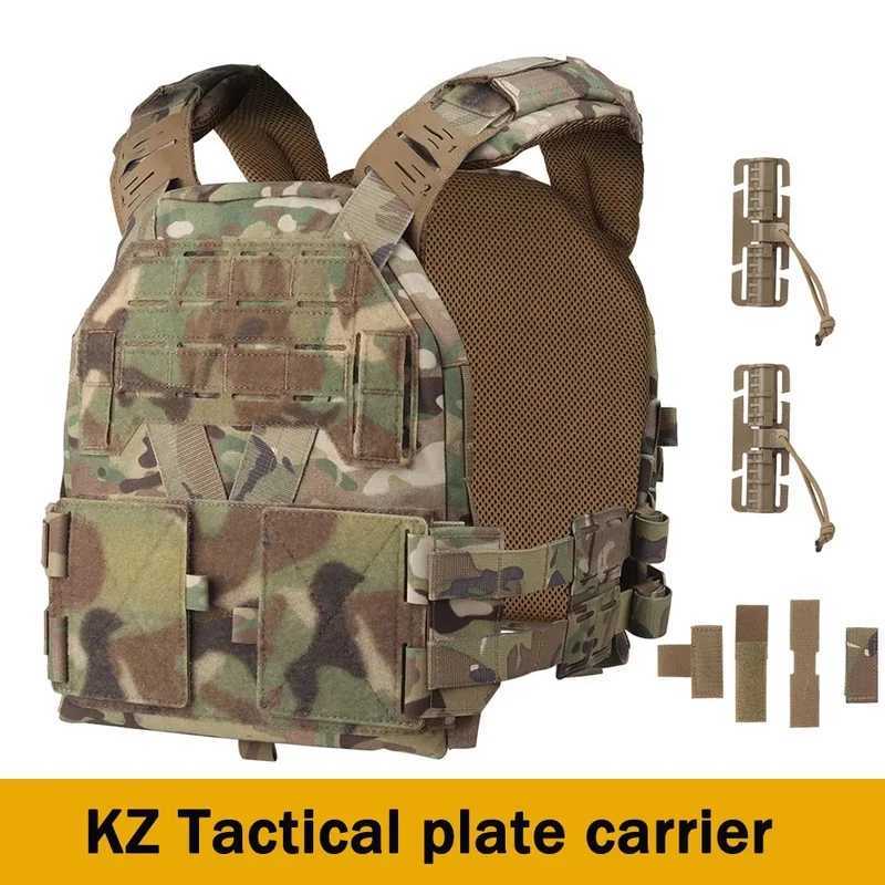 Tactical KZ Plate Carrier Low-profile Hunting Vest Mesh Comfort Lightweight Utility MOLLE Quick Release Equipment MediumXJ250219