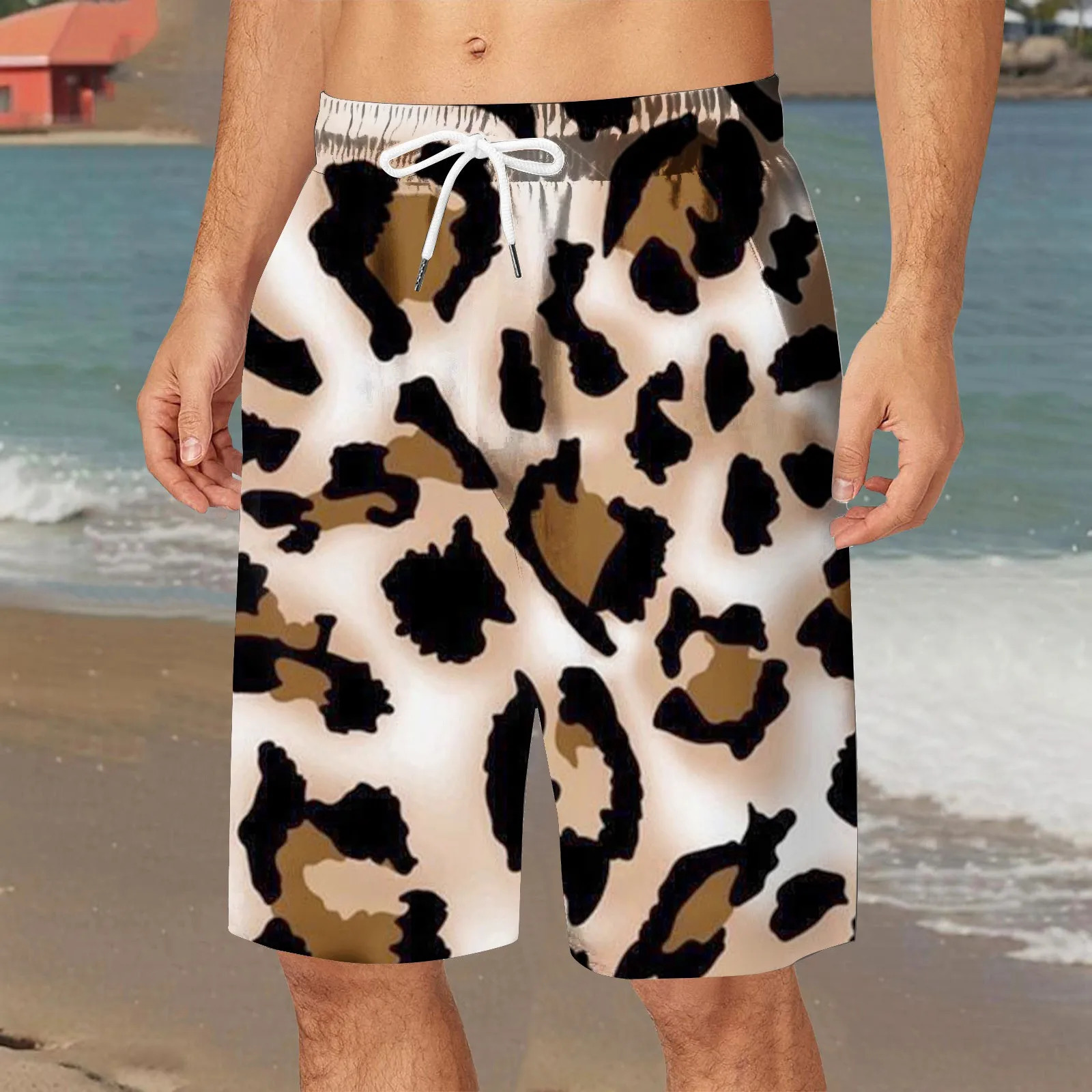 Shorts For Men Trendy Plus Size Mens Quick Drying Trunks 5 Inch Swimsuit Mesh Beach Long Swim 250219