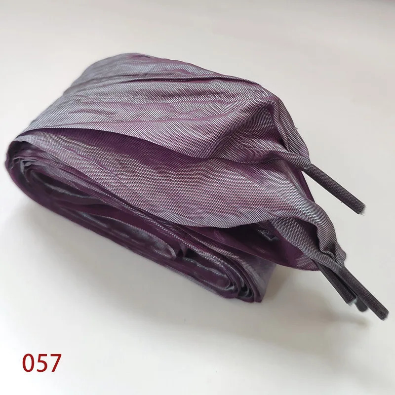 5cm Widened Butterfly Bow Ruffled Yarn Shoelaces Flat Silk Big Wide Laces Trend Beauty White Casual Shoes Dropship 250219