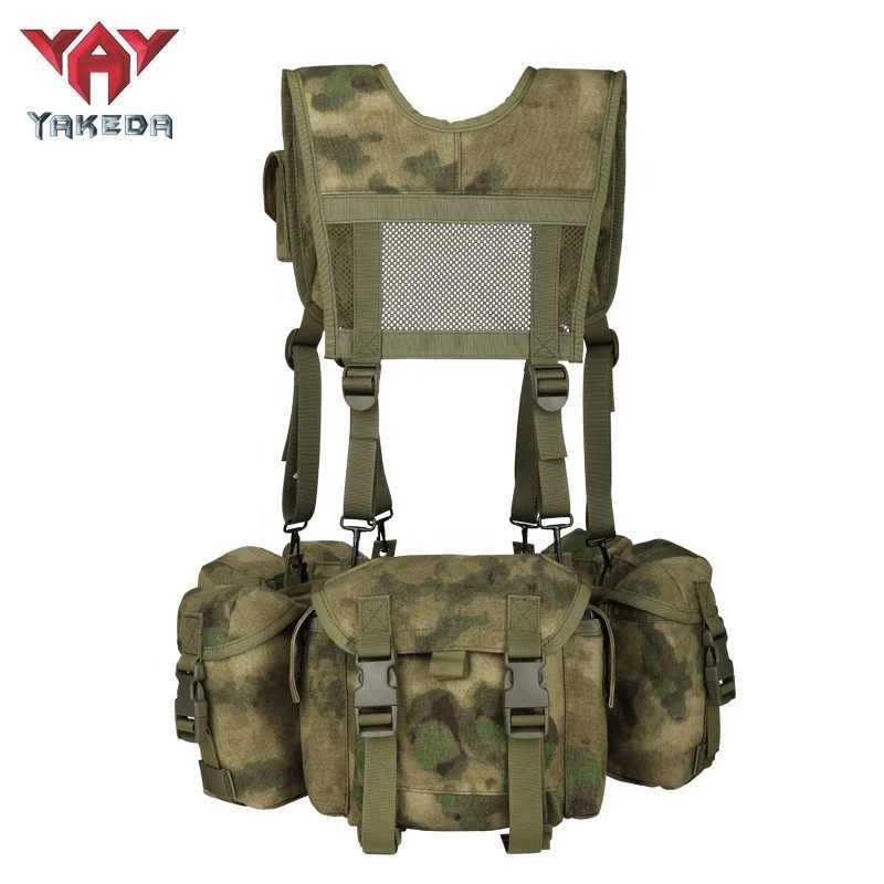 YAKEDA 1000D nylon Green Camouflage Harness Vest Tactical Chest RigXJ250219
