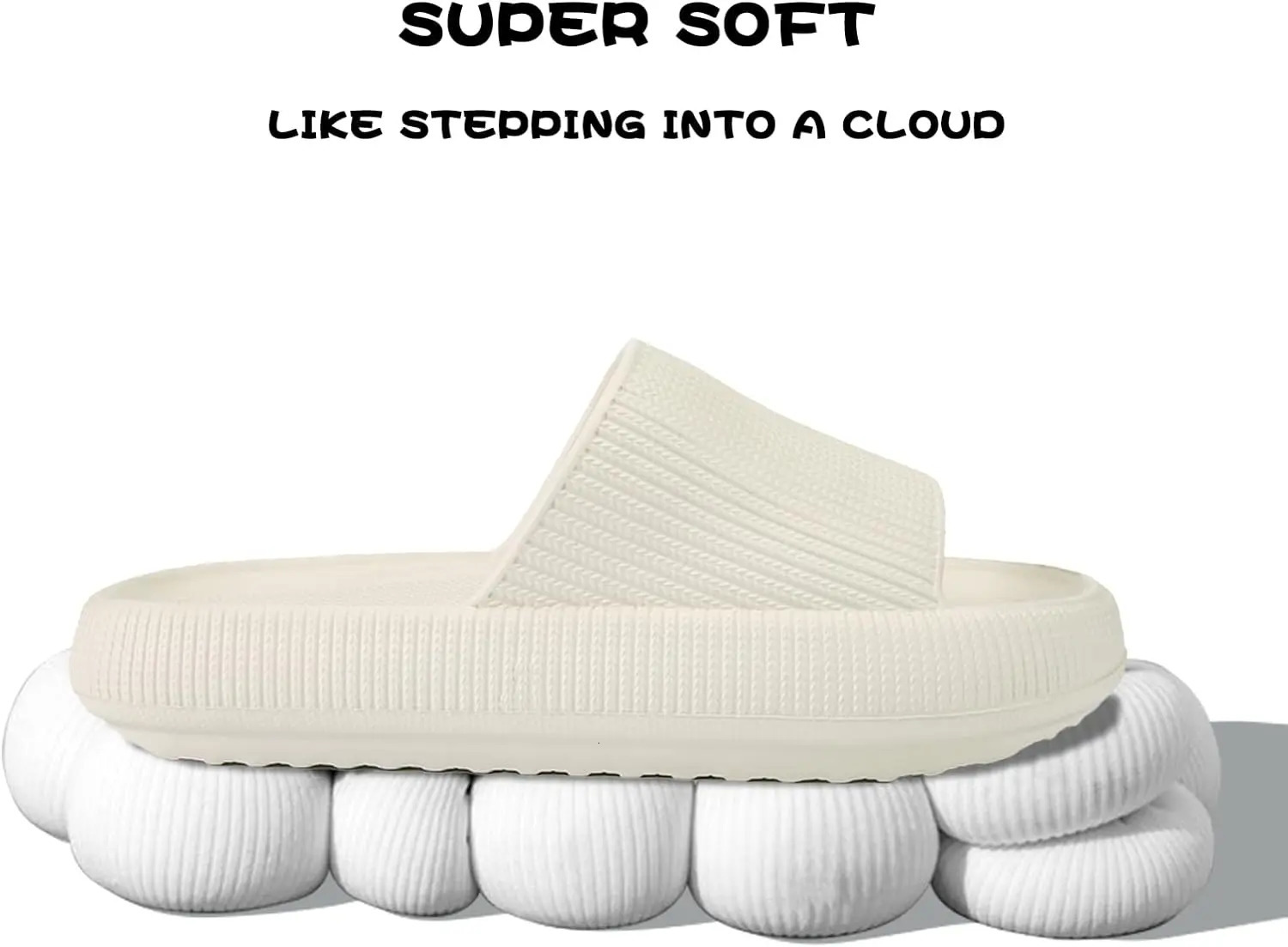 Cloud Sliders Women Men Non-Slip Bathroom Slippers Summer Soft Flip Flop Pillow Sliders Platform Pool Sliders Shower Shoes for I 250214