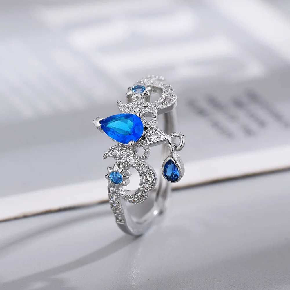 Anime Game Genshin Impact Fontaine Focalors Ring Unisex Adjustable Opening Pendant Rings Jewelry Party Accessories GiftsXJ250219
