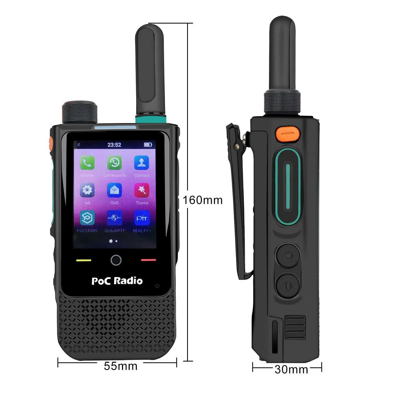 Zello Walkie Talkie HIROYASU HI-B5Pro 4G Lte PoC Radio Zello Real-PTT Global-PTT Pocstars Touch Sn 4000mAh USB-C BatteryXJ250219