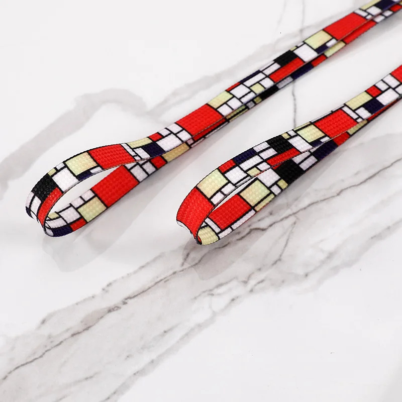 Colorful Shoelaces For Men And Women Flat Shoe Laces Sneakers Decorative Pattern Painting Shoestring 5 Colors 250219