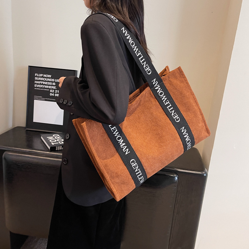 Gentle Woman Striped Suede Tote 2025 New Large Capacity Texture Casual Mommy Shoulder Bag #swissmilitary