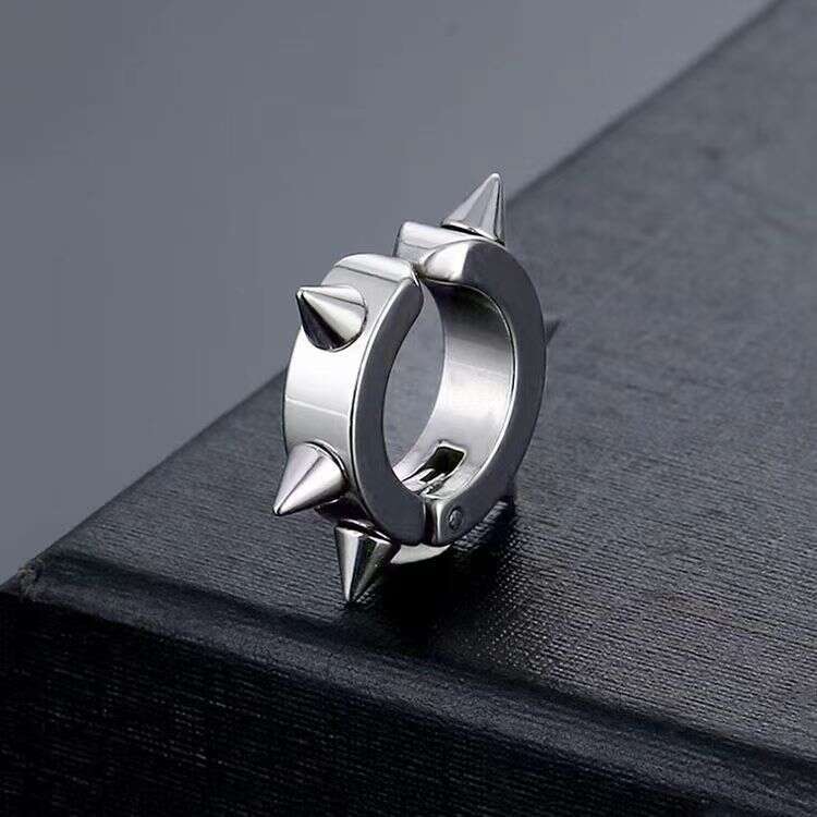 Riveted bone cochlear street dark punk pointed rivet, super cool clip, ear buckle, unisex earrings