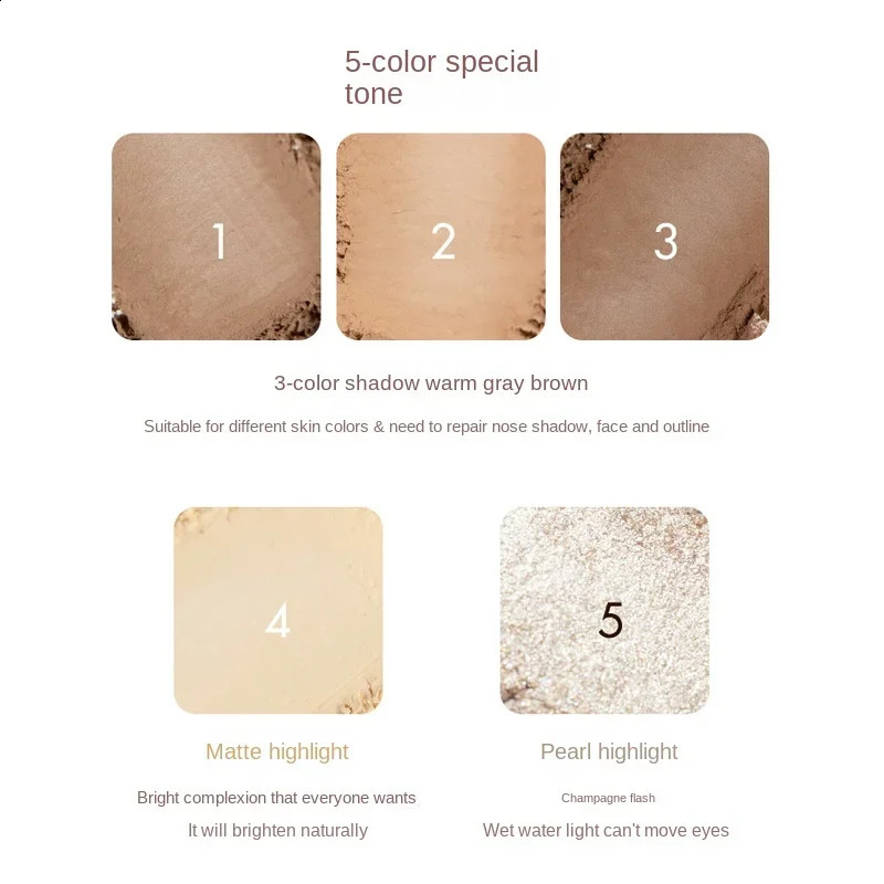 FLORTTE Highlighting Contouring Face Palette Makeup All-in-One Gift Set For Women Bronzer Blush Powder Make Up Collection 250214
