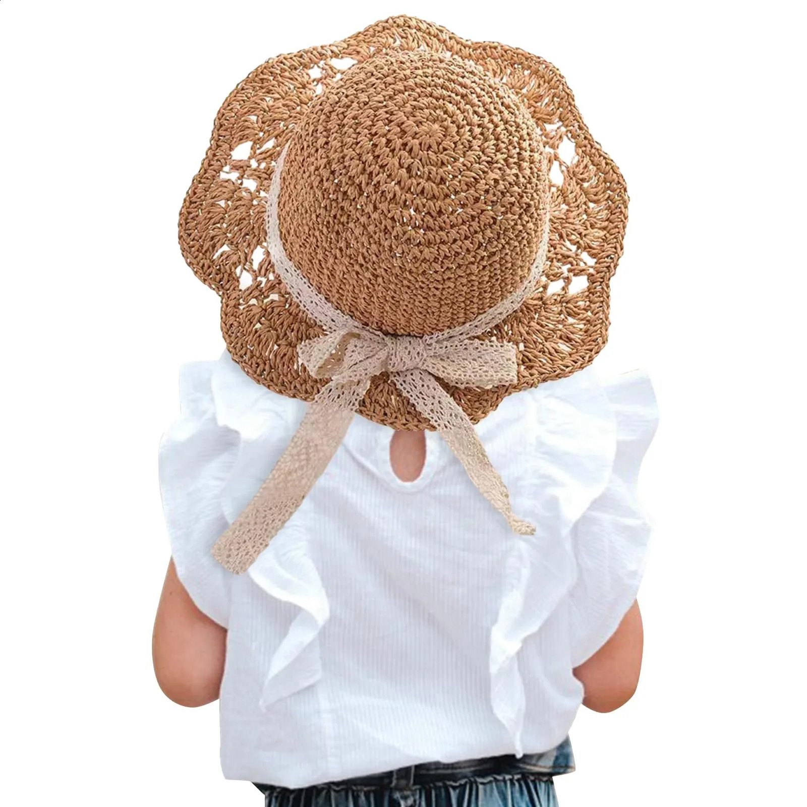 Lightweight Sun Hat For Children Infant Toddler Sun Hat Unisex Baby Spring/Summer Straw Hat With Wide Brim Toddler Girls Cap 250219