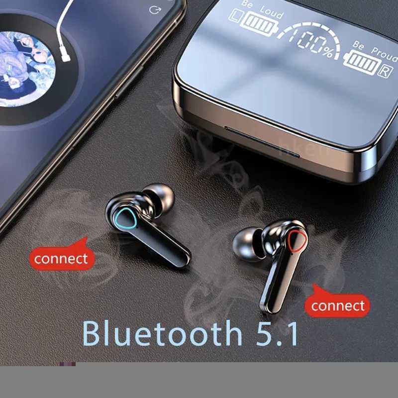 M19 BT Wireless Headset 5.3 BT Earphones IPX5 Waterproof Headsets with Mic HiFi Stereo Music Earbuds for All Phone T250219