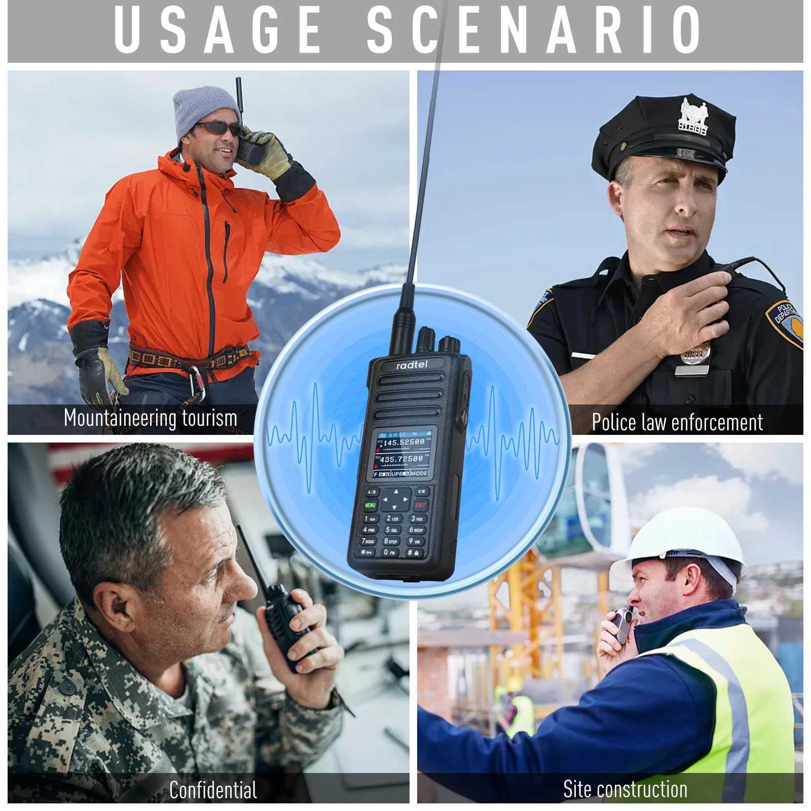 Radtel RT-730 10w Air Band Walkie Talkie Full Band Amateur Ham 199CH HT USB-C Battery NOAA FM AM UHF VHF SatcomXJ250219
