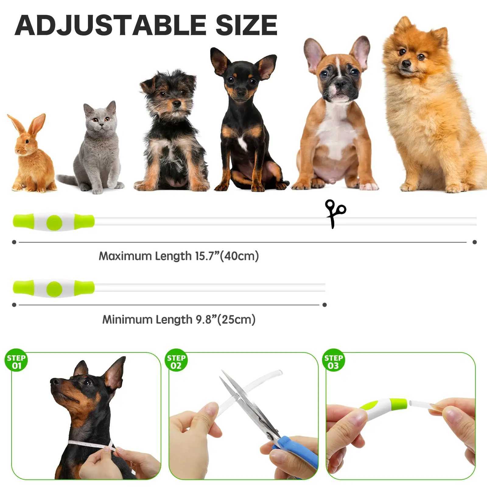 Led Luminous Dog Collar Light Rechargeable Dog Necklace Fashion Flashing DIY Glowing Safety Collar for Dogs Nighttime Walking W250219