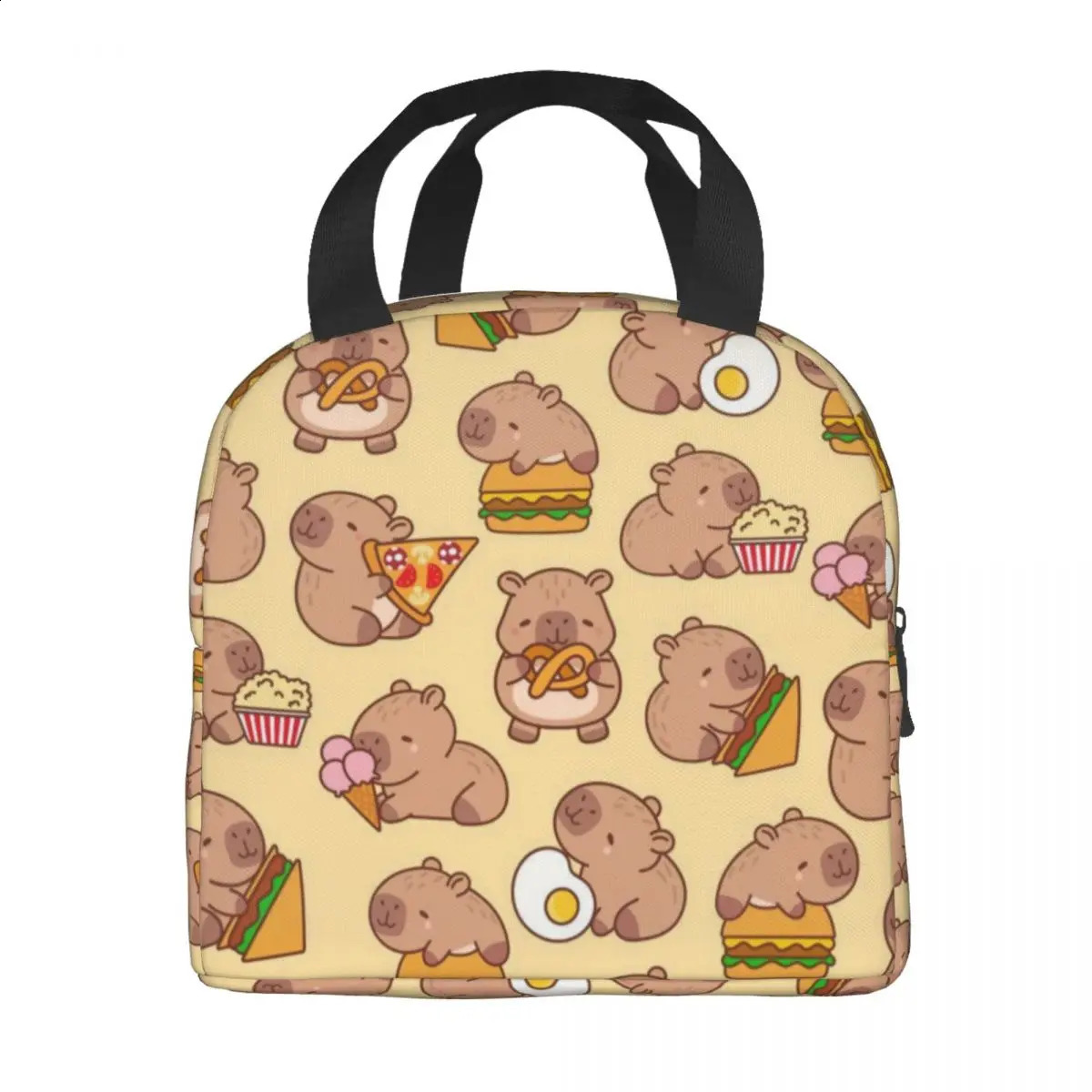 Custom Capybara Insulated Lunch Bag for Women Leakproof Cooler Thermal Lunch Tote Office Picnic Travel 250218
