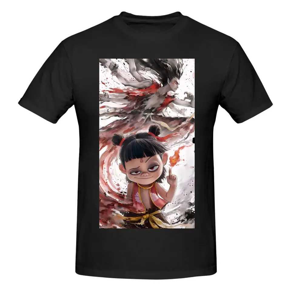 All Seasons Nezha 2 T Shirt For Unisex Birthday Gifts Pure Cotton T-shirts Short Sleeve Clothes M250219