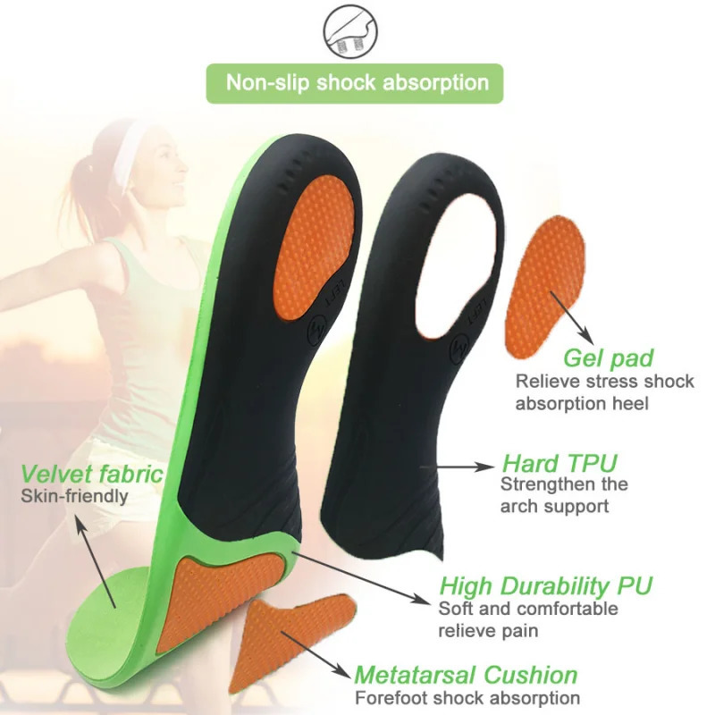 EVA Orthopedic Shoes Sole Insoles For feet Arch Foot Pad XO Type Leg Flat Elastic Shock Absorption Comfortable 250219