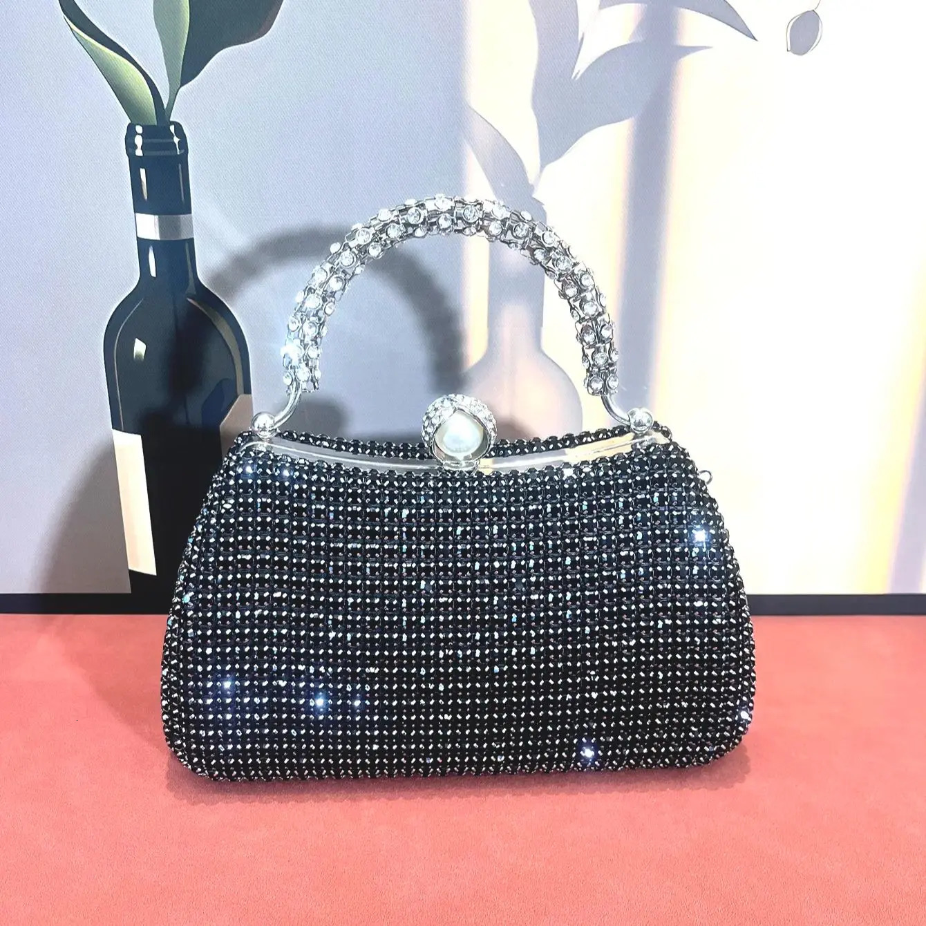 handmade Rhinestones Evening clutch Bag Purses and handbag y ner shiny Crystal Clutch purse bucket bag shoulder bags 250218