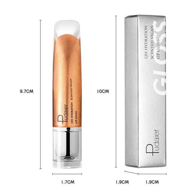 lescent Glitter Plumping Lip Gloss Mirror Jelly Moisturizing Liquid Lipstick Clear Mermaid Pink Sexy Lip Tint Lips CosmeticsW250219