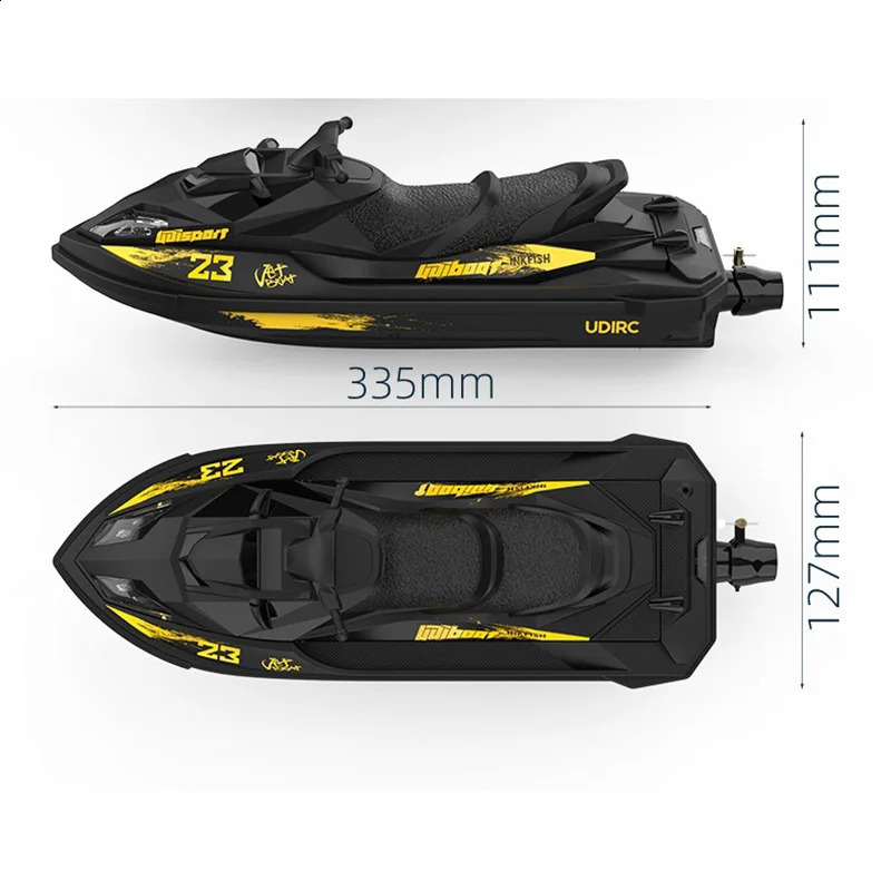 UDI023 RC Speedboat 2.4G Jet Spray RC Boat Remote Control Ship Waterproof Self-Righting LED Lights RTR High-Speed Models Toys 250218