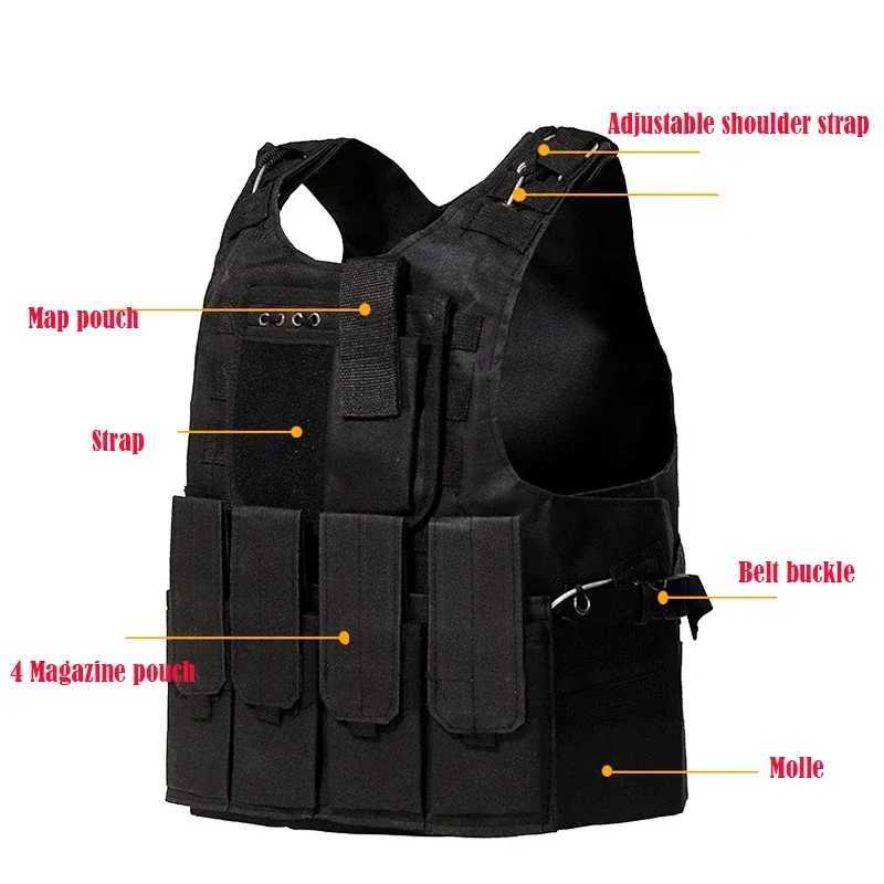 Tactical Vest Hunting Camouflage Assault Molle Vests Outdoor Clothing CS Sports Combat Waistcoat Airsoft EquipmentXJ250219