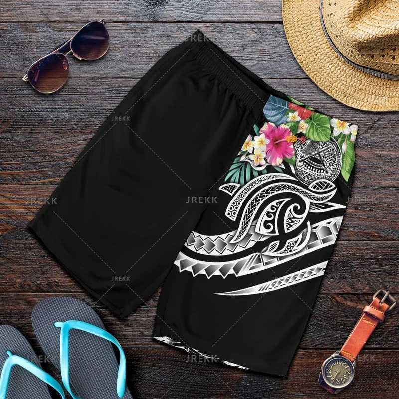 Men's Shorts New Harajuku 3D Samoa Emblem Printing Beach Shorts Fashion Streetwear Board Shorts Unisex Cool Swimming Shorts Mens Swim Trunks z250